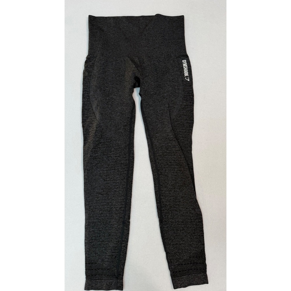 Gymshark Womens Energy+ Seamless Leggings Charcoal Grey Marl High Waisted Small
